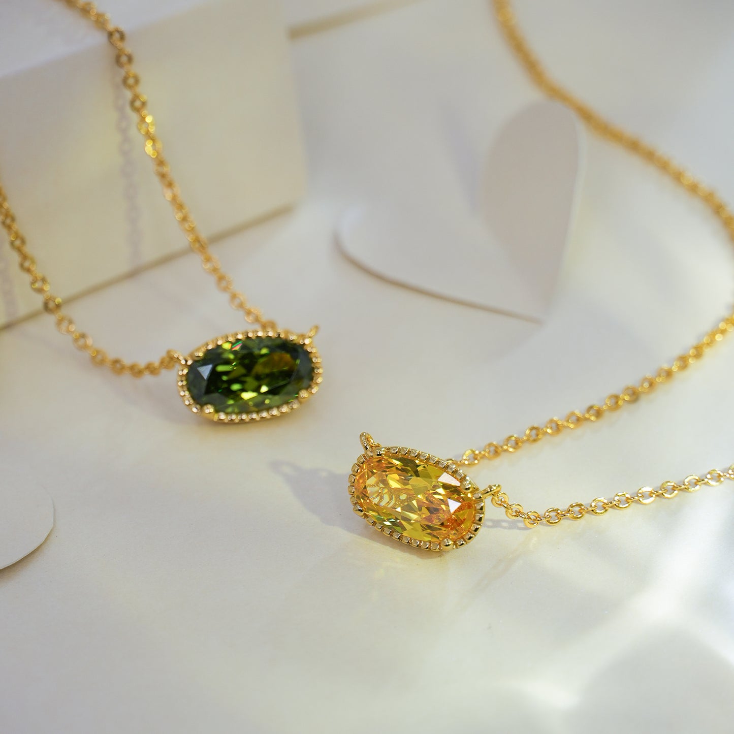 Valentine's Day Gift Necklace - 18-Inch Silver/Gold Plated Chain with Infinity Pendant & Birthstone Crystals, Adjustable Chain Length 16.9+1.9 inches