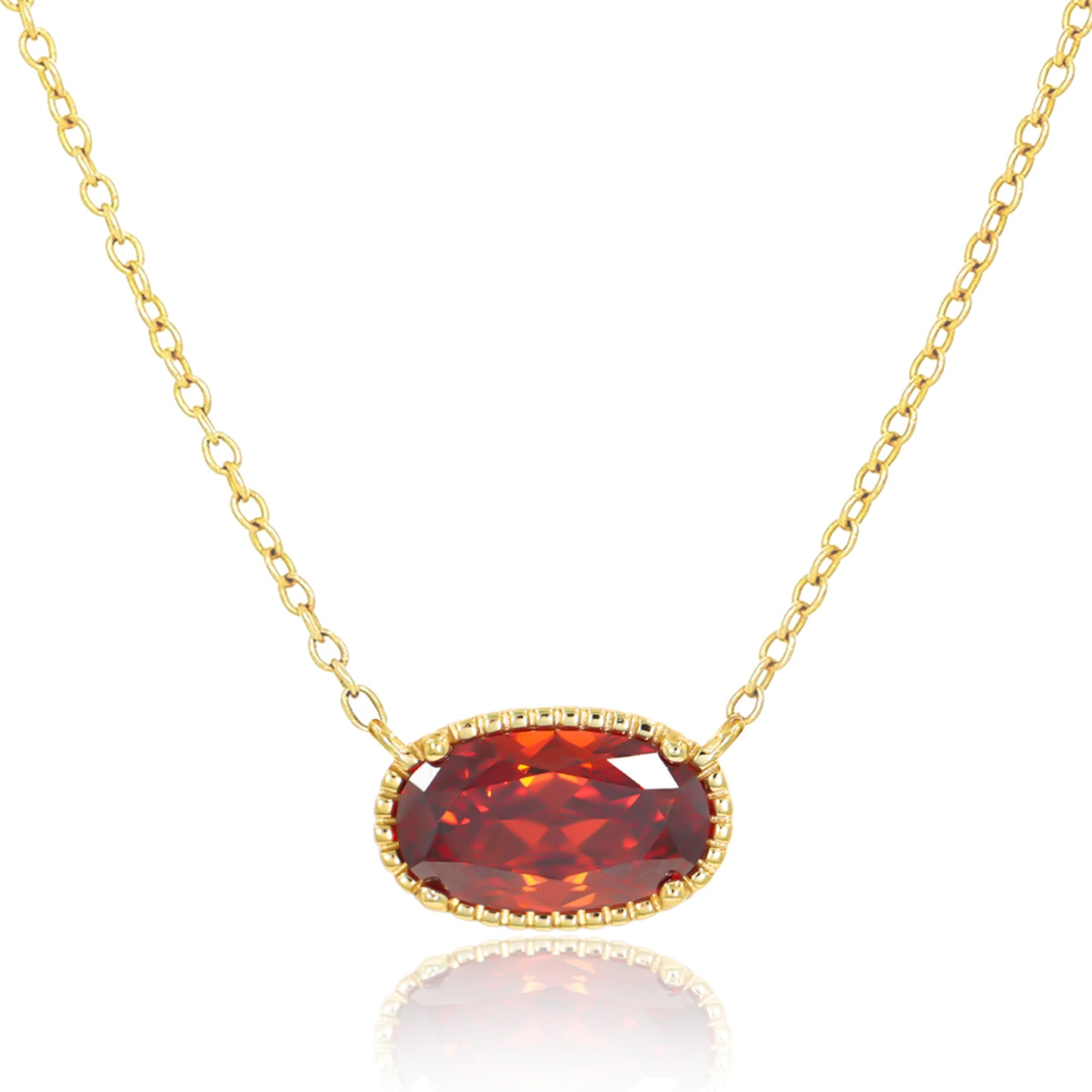 Valentine's Day Gift Necklace - 18-Inch Silver/Gold Plated Chain with Infinity Pendant & Birthstone Crystals, Adjustable Chain Length 16.9+1.9 inches