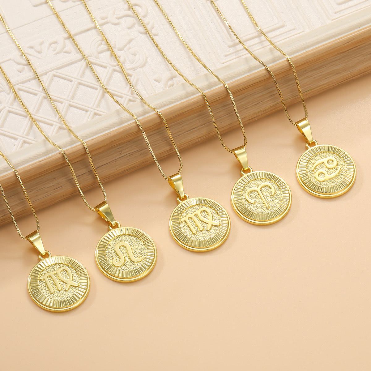 Constellation Pendant Fashion Necklace Gold Zodiac Necklace (Unisex) Jewellery gold pendant necklaces