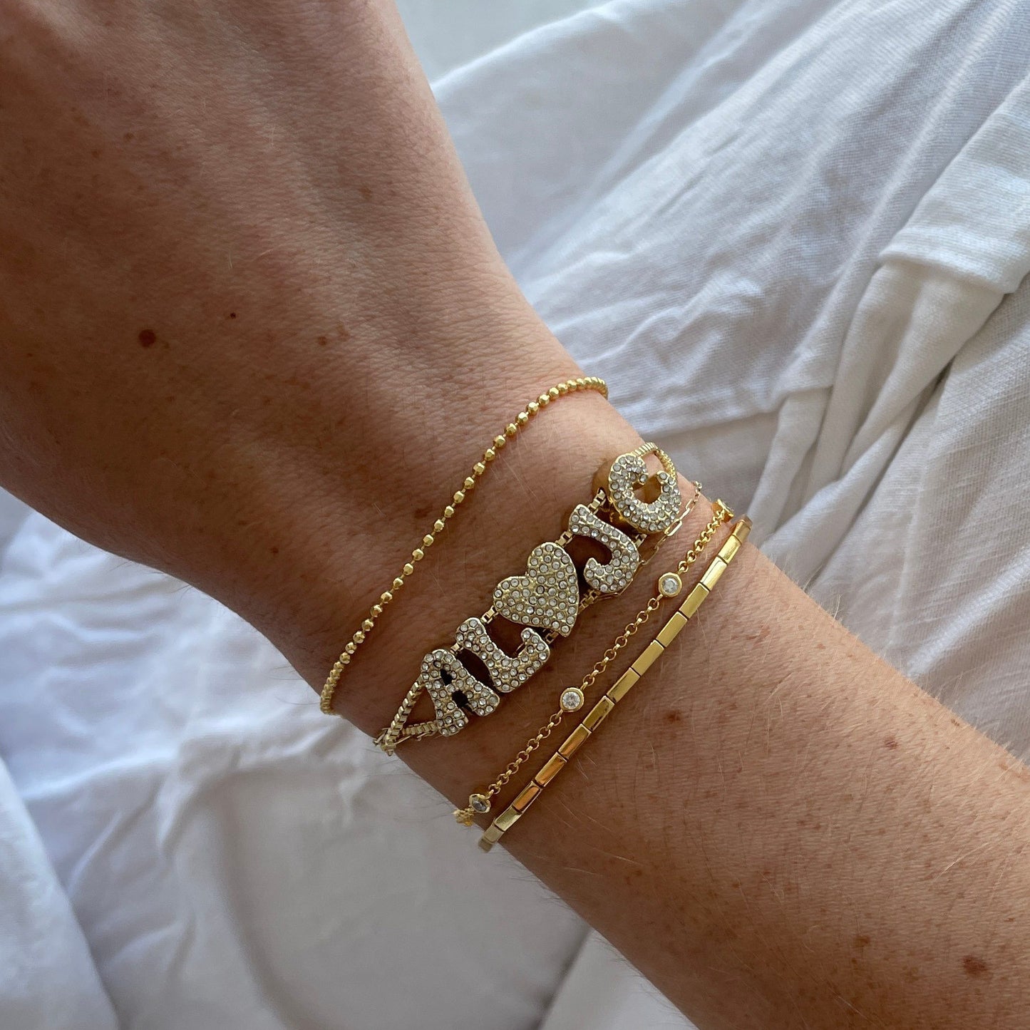 26 Alphabet Charms DIY Name Necklace 18k Gold Plated Brass Micro Inlaid Jewelry Unique Handmade Personalized Gift for Women Custom