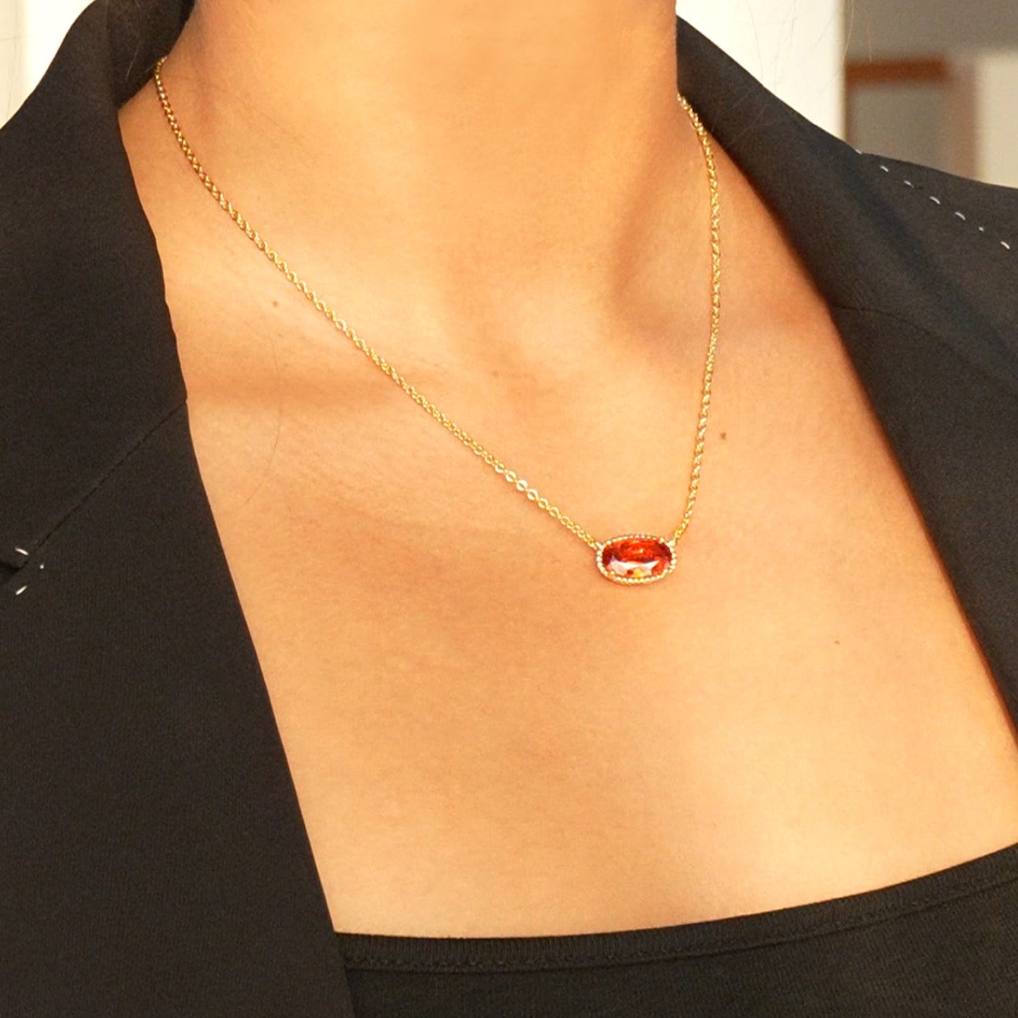 Valentine's Day Gift Necklace - 18-Inch Silver/Gold Plated Chain with Infinity Pendant & Birthstone Crystals, Adjustable Chain Length 16.9+1.9 inches