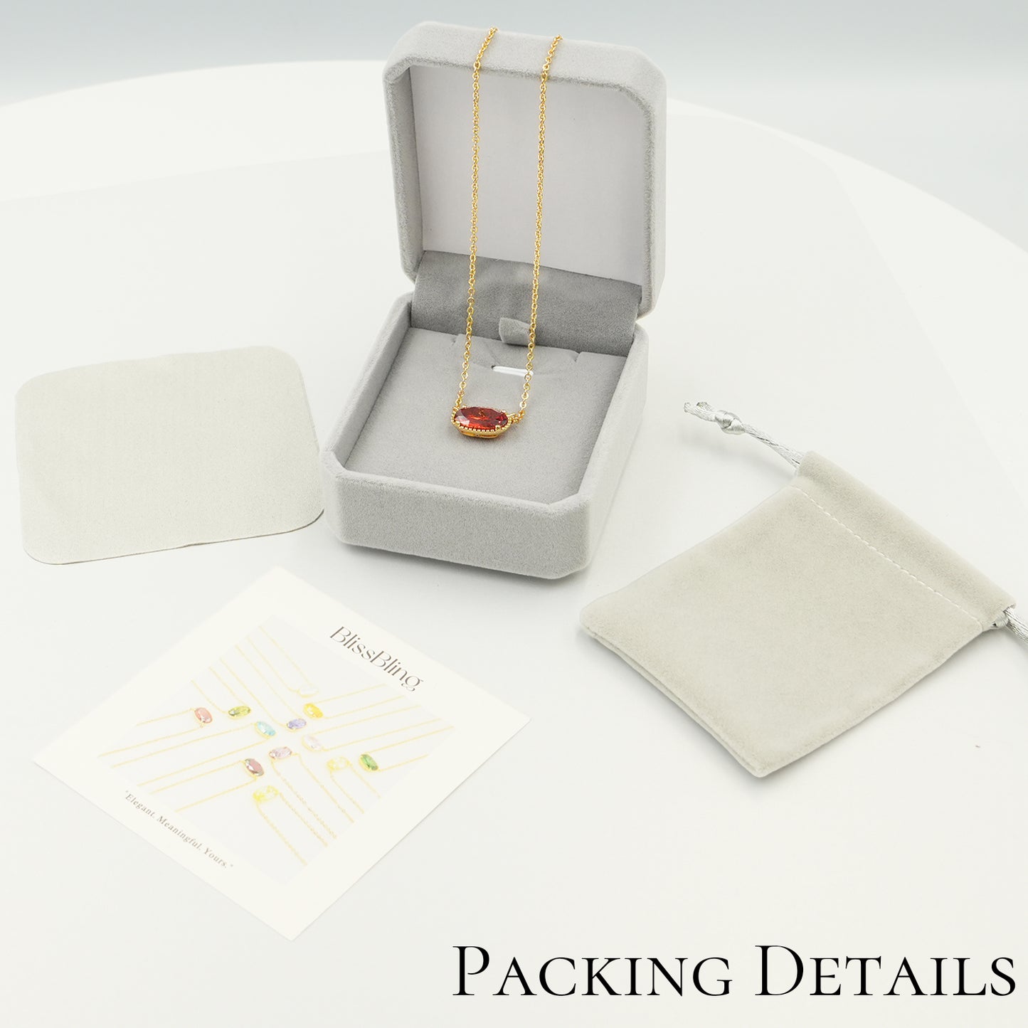BlissBling Personalized Birthstone Design Women Pendant Jewelry with Collar, Artificial Gemstone Decor, Elegant Charm for Daily Clothing Decor, Gift birthstones