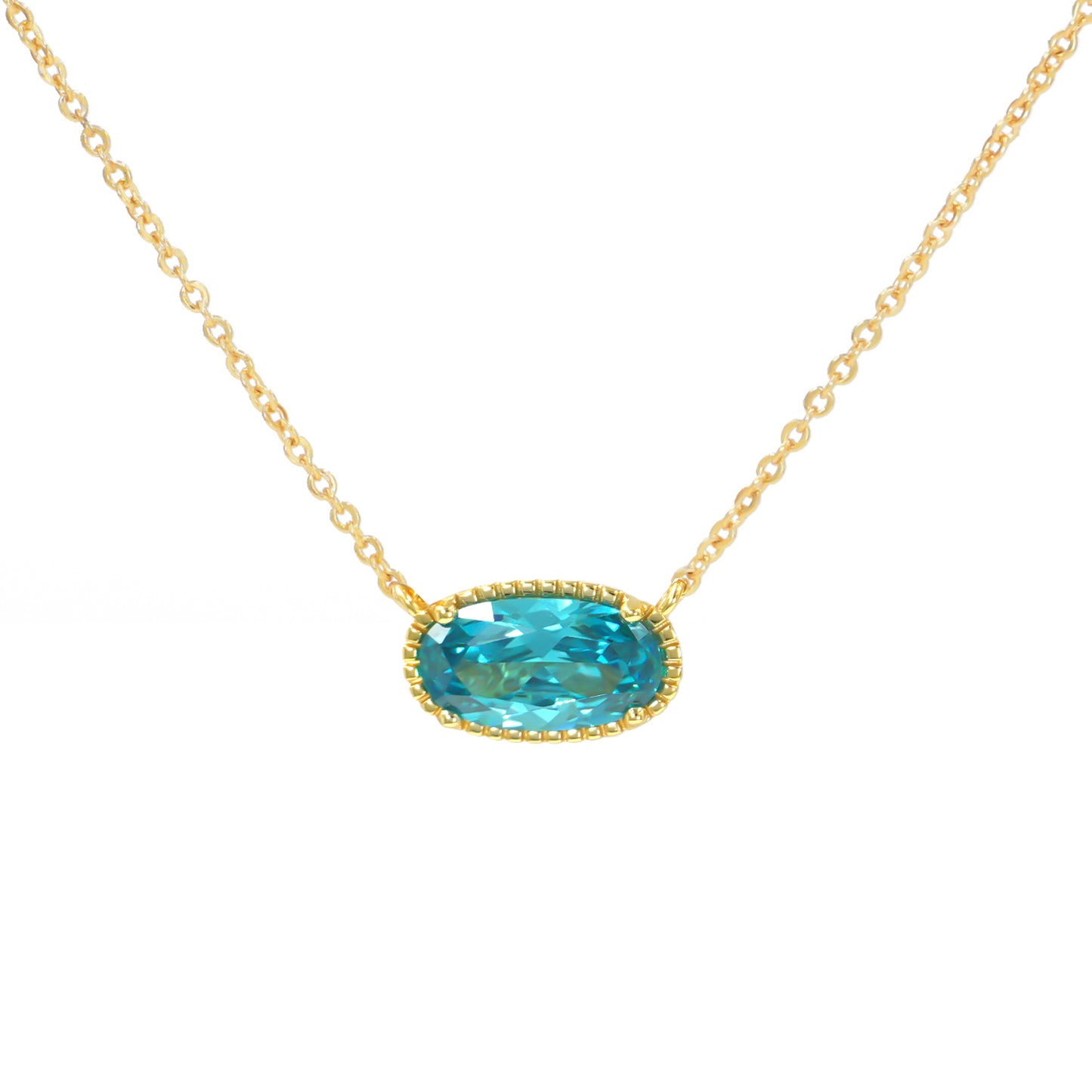 BlissBling Personalized Birthstone Design Women Pendant Jewelry with Collar, Artificial Gemstone Decor, Elegant Charm for Daily Clothing Decor, Gift birthstones