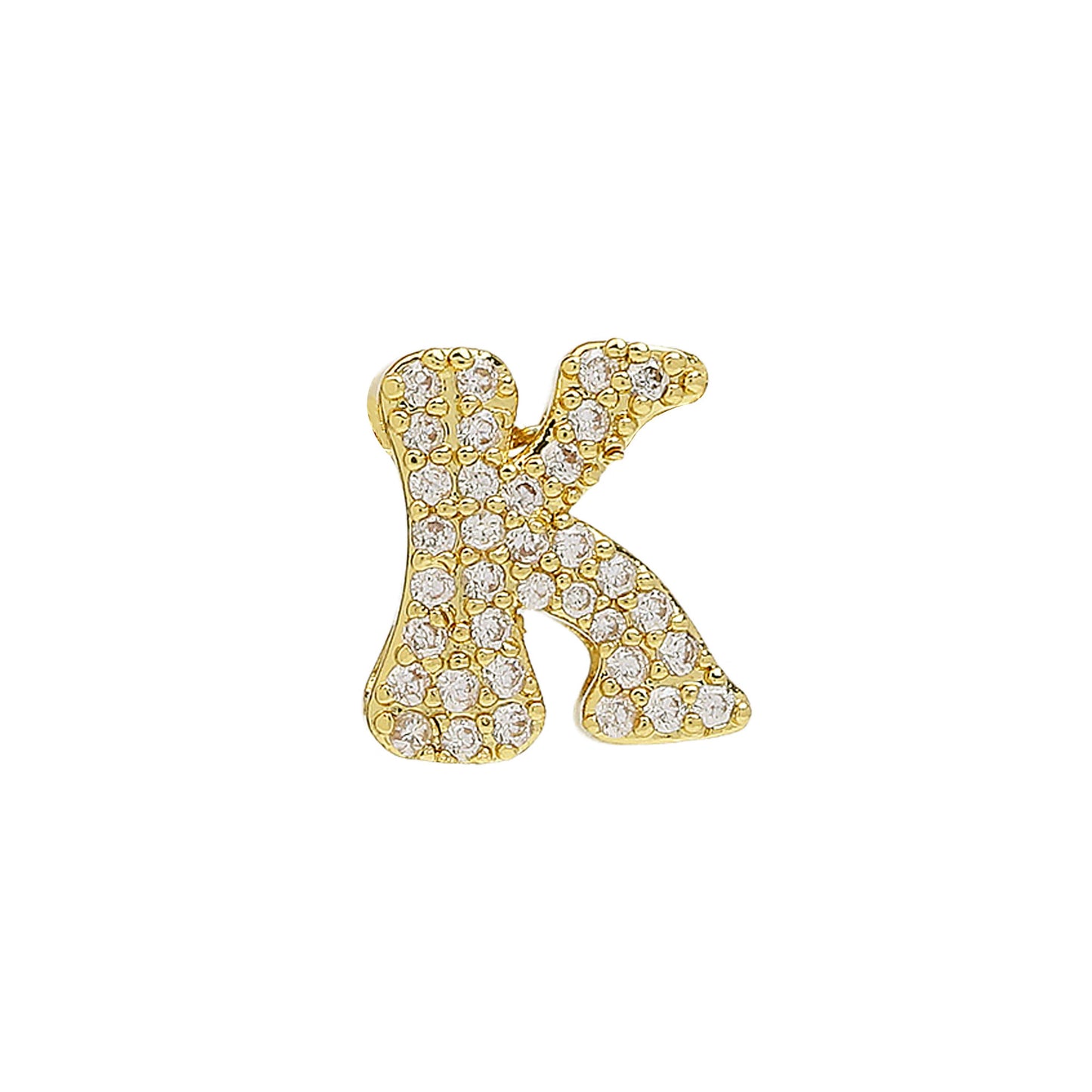 26 Alphabet Charms DIY Name Necklace 18k Gold Plated Brass Micro Inlaid Jewelry Unique Handmade Personalized Gift for Women Custom