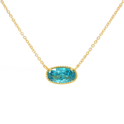 Valentine's Day Gift Necklace - 18-Inch Silver/Gold Plated Chain with Infinity Pendant & Birthstone Crystals, Adjustable Chain Length 16.9+1.9 inches