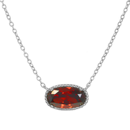 BlissBling Personalized Birthstone Design Women Pendant Jewelry with Collar, Artificial Gemstone Decor, Elegant Charm for Daily Clothing Decor, Gift birthstones