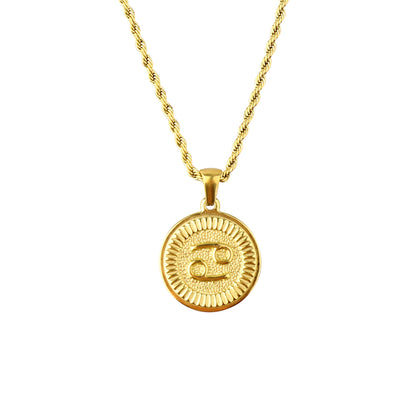Constellation Pendant Fashion Necklace Gold Zodiac Necklace (Unisex) Jewellery gold pendant necklaces