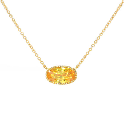 Valentine's Day Gift Necklace - 18-Inch Silver/Gold Plated Chain with Infinity Pendant & Birthstone Crystals, Adjustable Chain Length 16.9+1.9 inches