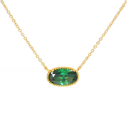 BlissBling Personalized Birthstone Design Women Pendant Jewelry with Collar, Artificial Gemstone Decor, Elegant Charm for Daily Clothing Decor, Gift birthstones