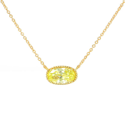 BlissBling Personalized Birthstone Design Women Pendant Jewelry with Collar, Artificial Gemstone Decor, Elegant Charm for Daily Clothing Decor, Gift birthstones