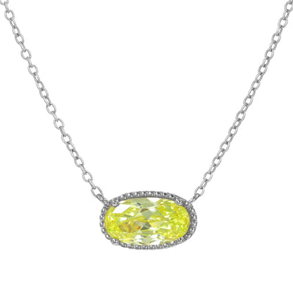 BlissBling Personalized Birthstone Design Women Pendant Jewelry with Collar, Artificial Gemstone Decor, Elegant Charm for Daily Clothing Decor, Gift birthstones