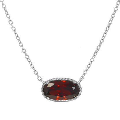 BlissBling Personalized Birthstone Design Women Pendant Jewelry with Collar, Artificial Gemstone Decor, Elegant Charm for Daily Clothing Decor, Gift birthstones