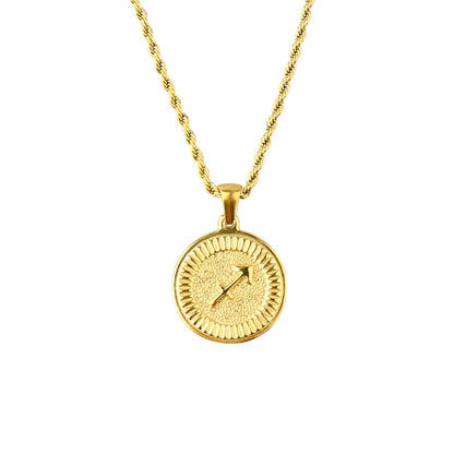 Constellation Pendant Fashion Necklace Gold Zodiac Necklace (Unisex) Jewellery gold pendant necklaces