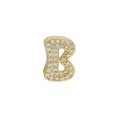 26 Alphabet Charms DIY Name Necklace 18k Gold Plated Brass Micro Inlaid Jewelry Unique Handmade Personalized Gift for Women Custom