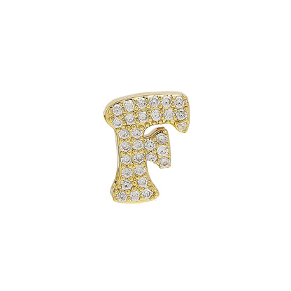 26 Alphabet Charms DIY Name Necklace 18k Gold Plated Brass Micro Inlaid Jewelry Unique Handmade Personalized Gift for Women Custom