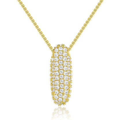 KISSYAN 14K Gold Plated Balloon Initial Pendant Box Chain Necklace Dainty Pave CZ Jewelry Gift for Women Unique Font Individuality Bold Eye-Catching Statement