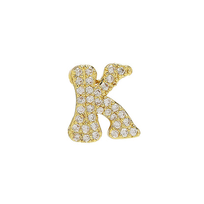 26 Alphabet Charms DIY Name Necklace 18k Gold Plated Brass Micro Inlaid Jewelry Unique Handmade Personalized Gift for Women Custom