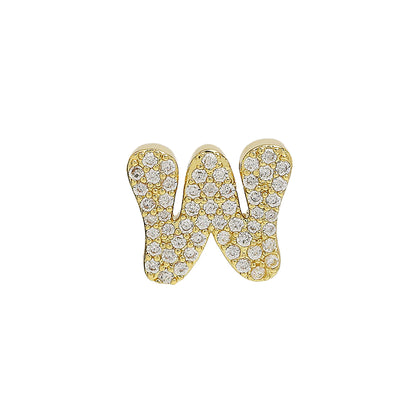 26 Alphabet Charms DIY Name Necklace 18k Gold Plated Brass Micro Inlaid Jewelry Unique Handmade Personalized Gift for Women Custom